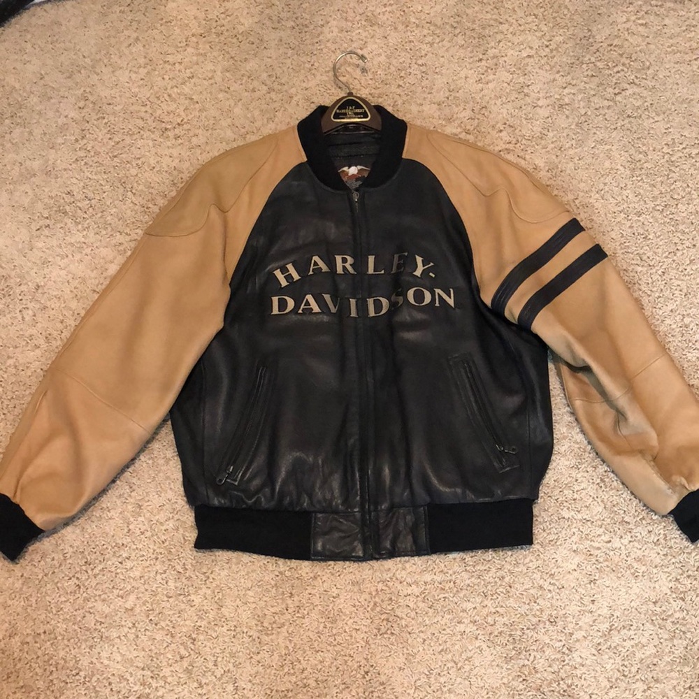 Harley Davidson Leather Bomber Jacket